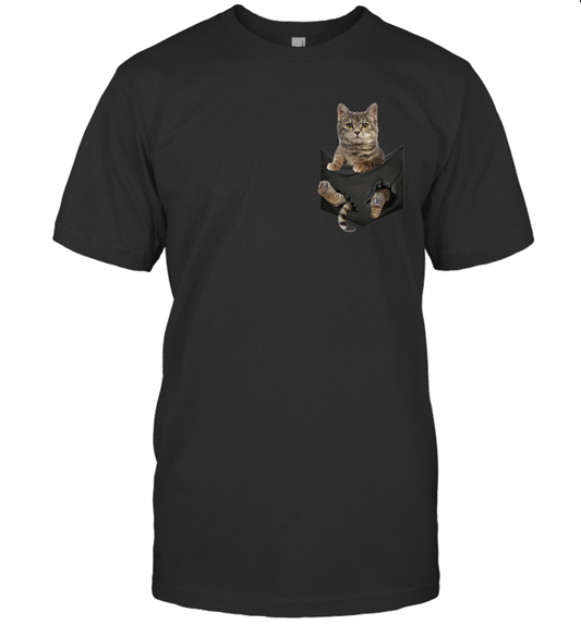 European Shorthair Cat in your pocket unisex shirt gift for cats lovers owners