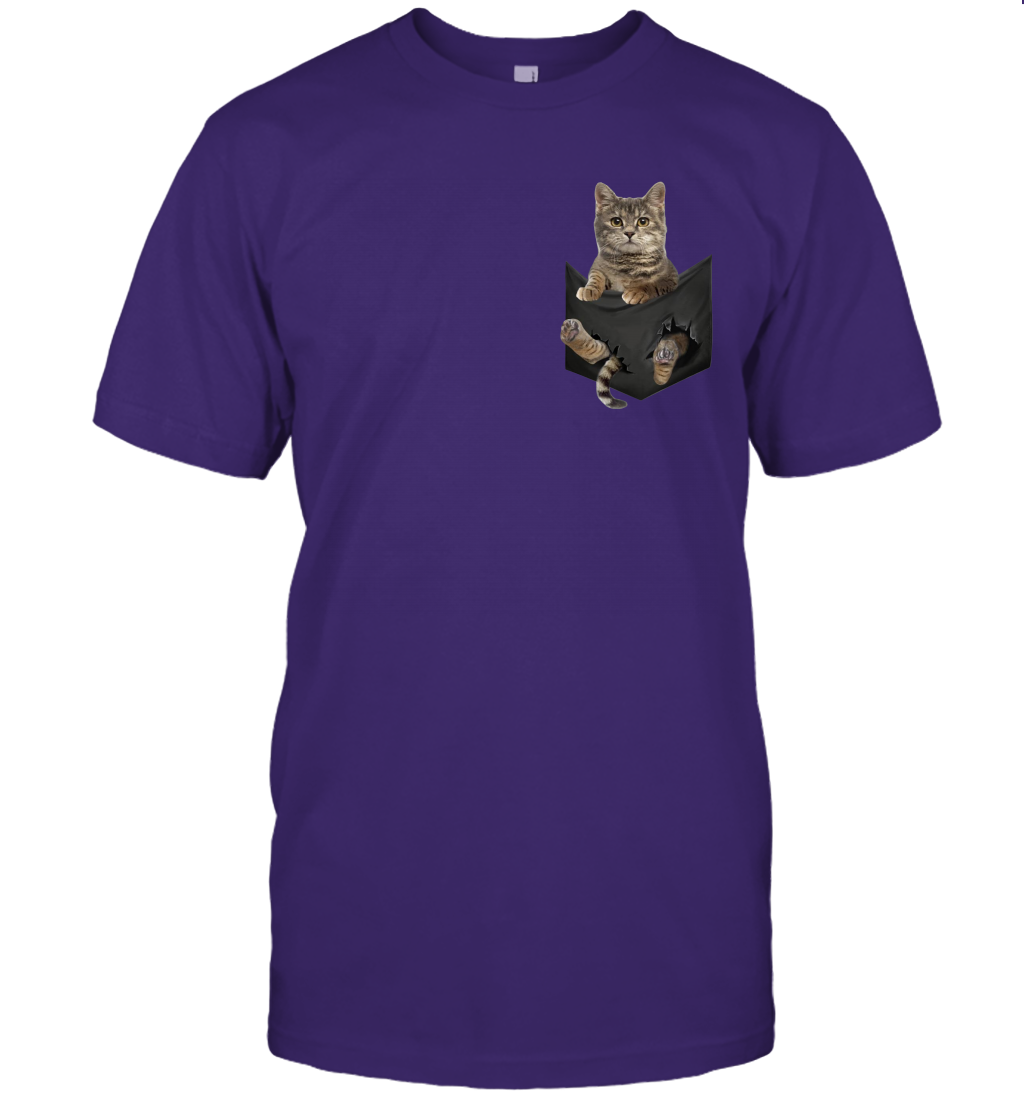 European Shorthair Cat in your pocket unisex shirt gift for cats lovers owners
