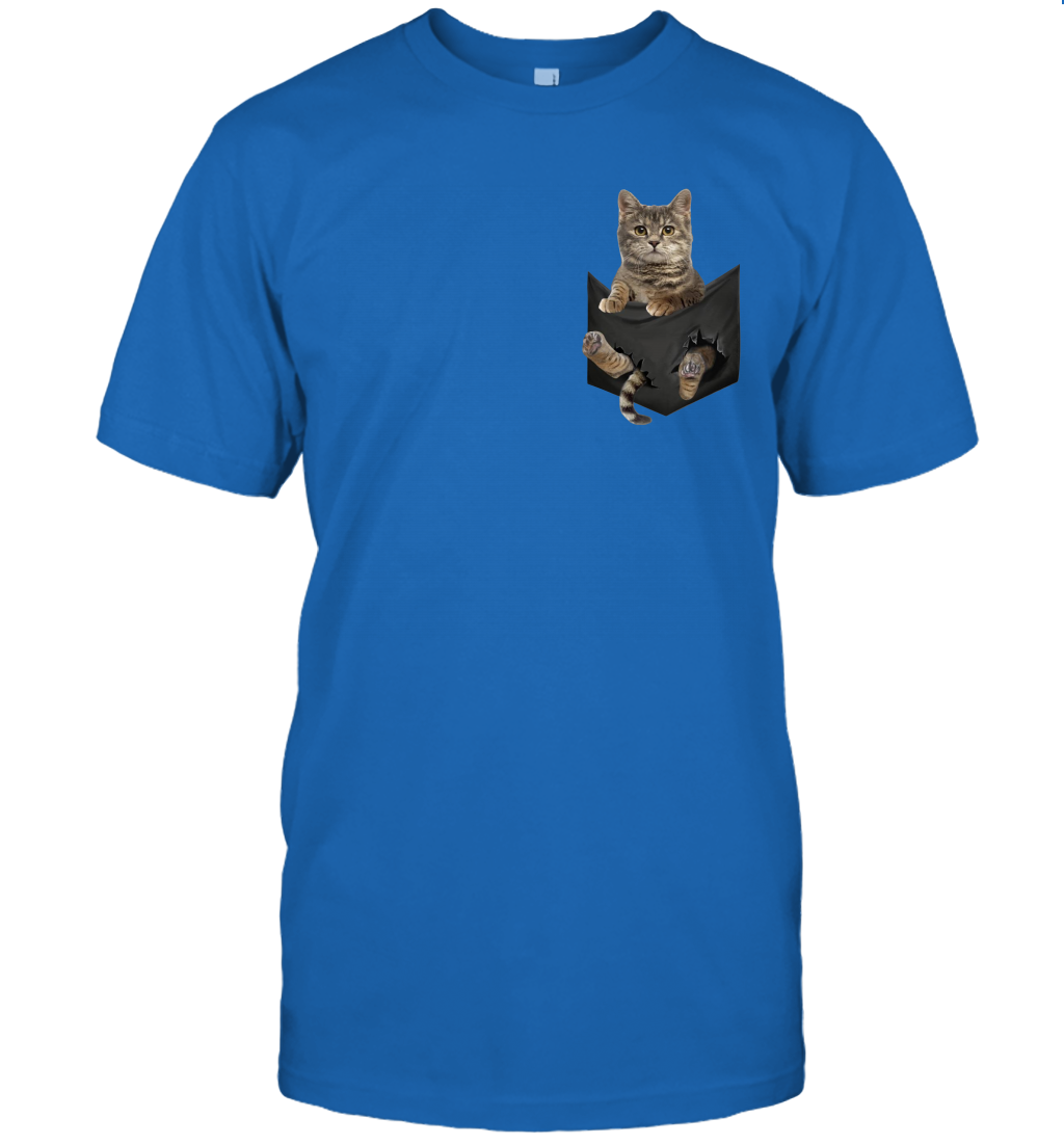 European Shorthair Cat in your pocket unisex shirt gift for cats lovers owners