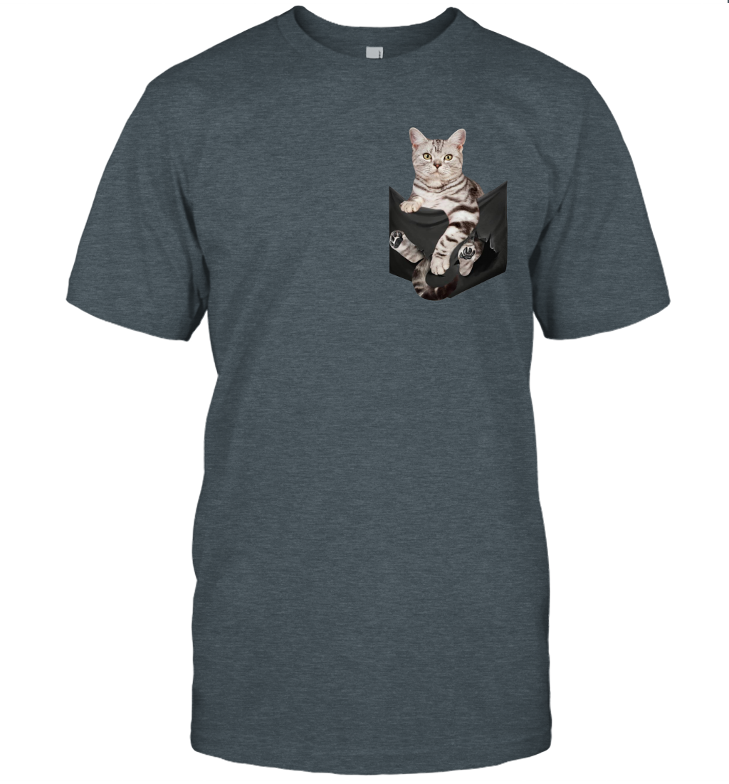 American Shorthair Cat in your pocket unisex shirt gift for cats lovers owners