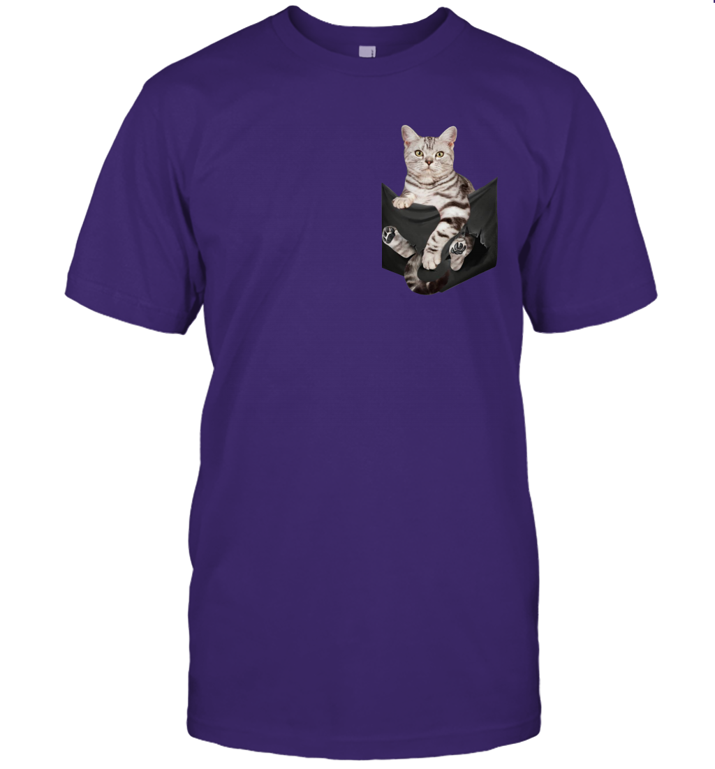 American Shorthair Cat in your pocket unisex shirt gift for cats lovers owners