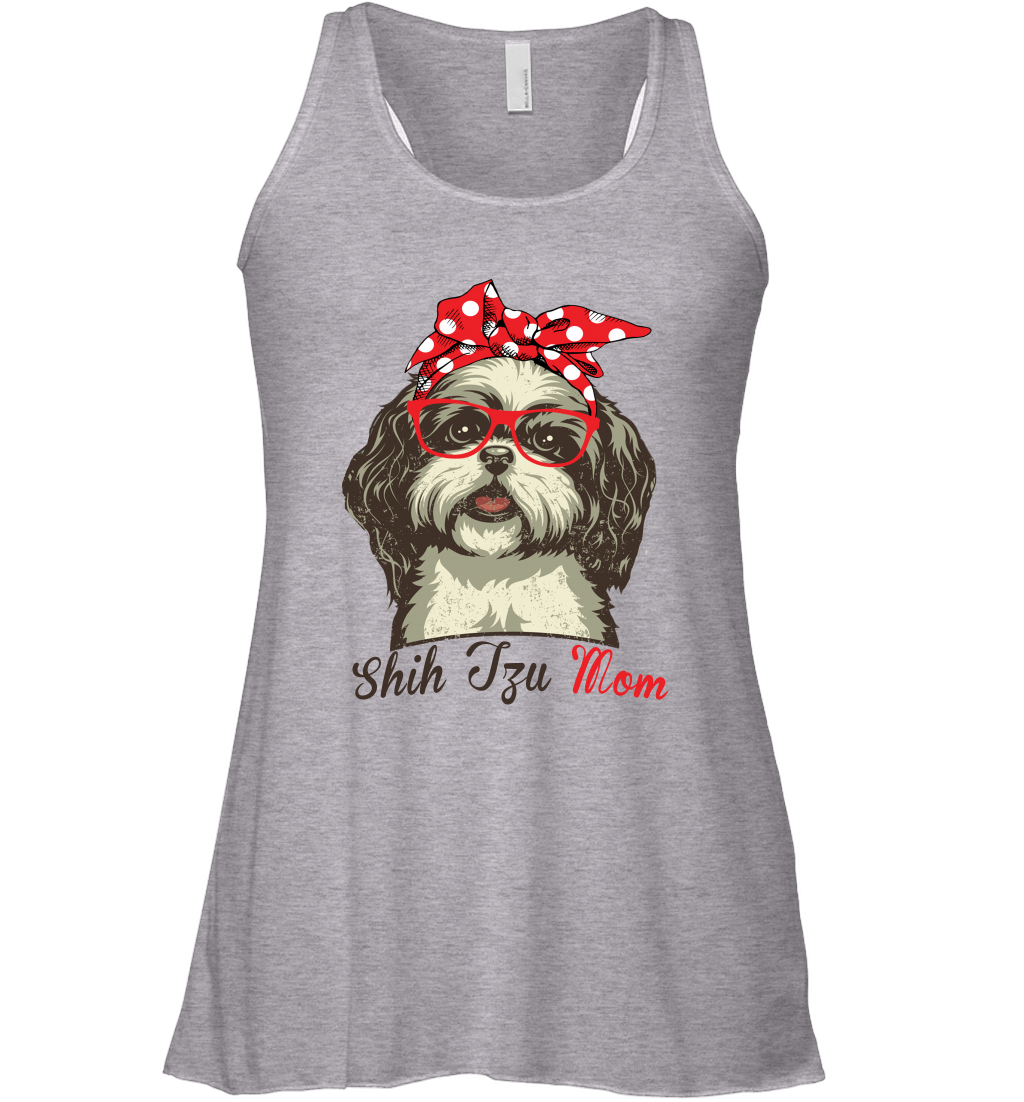 Funny Shih Tzu Mom Racerback Tank Shirt for Dog Lovers-Mothers Day Gift