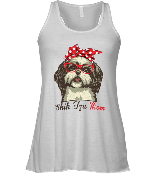 Funny Shih Tzu Mom Racerback Tank Shirt for Dog Lovers-Mothers Day Gift