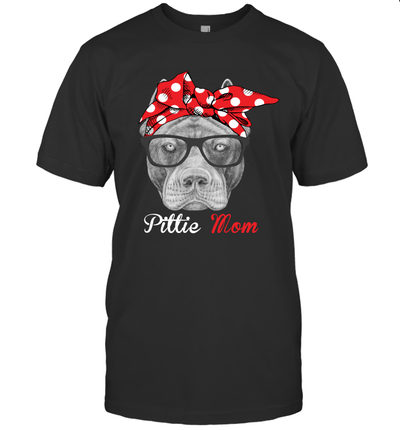 Pittie Mom Unisex T-Shirt for Pitbull Dog Lovers-Mothers Day Gift 1