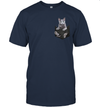 Russian Blue cat in your pocket unisex shirt gift for cats lovers owners