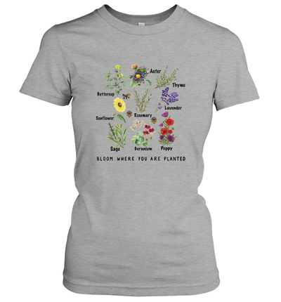 Bloom Where You Are Planted Botanican Flower Women's Shirt 2