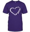 Funny love camping heart shirt gift for women men camping lovers campers T-Shirt