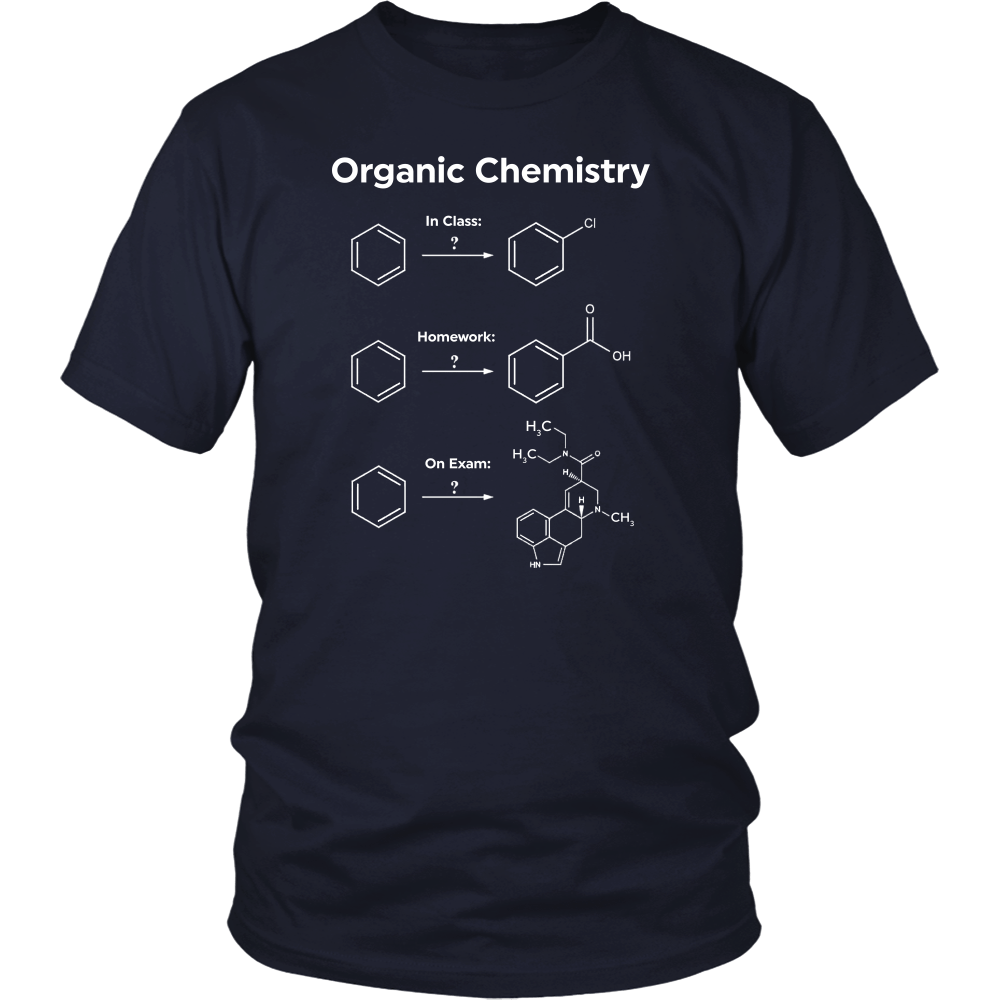 Funny Organic Chemistry Joke T Shirts Gifts-Class Homework Exam ...