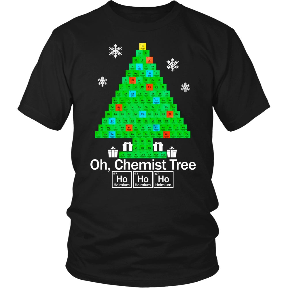 T-shirt - Oh Chemist Tree HoHoHo Women Men TShirts