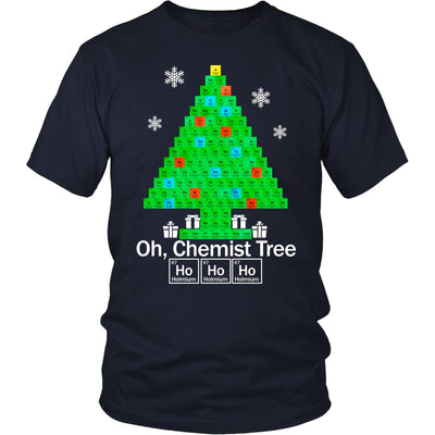 T-shirt - Oh Chemist Tree HoHoHo Women Men TShirts
