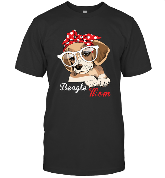 Beagle Mom Unisex T-Shirt for Pitbull Dog Lovers-Mothers Day Gift 1