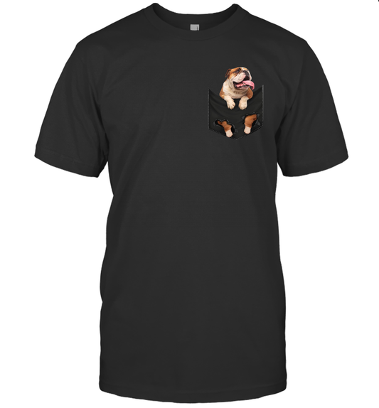 English bulldog in your pocket unisex shirt gift for dogs lovers owners