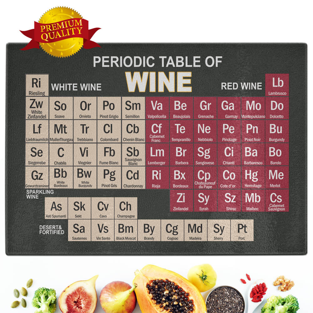 Cool Periodic Table of Wine Cutting Board