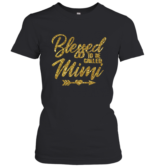 Women's Blessed To Be Called Mimi for Grandma Mother's Day Cute Shirt