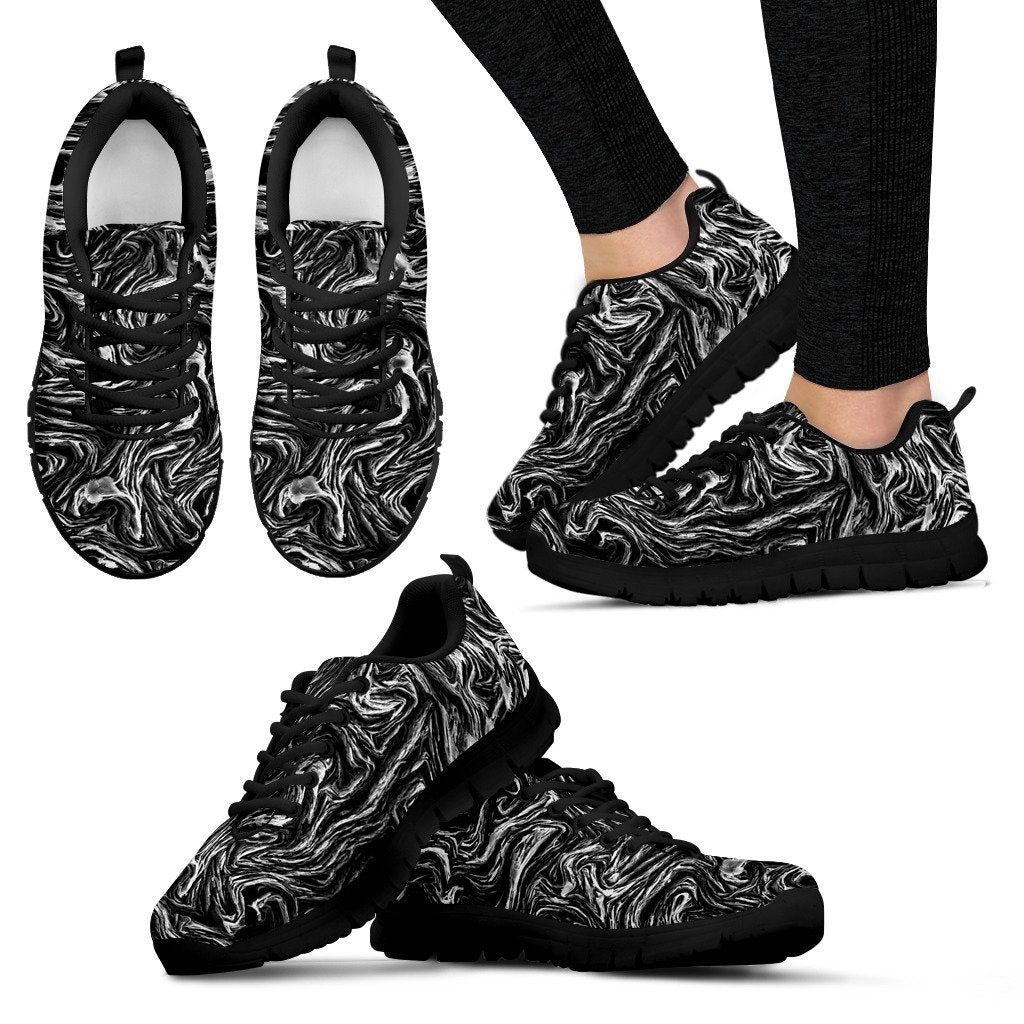 Women's Sneakers-Electro-microscope Image Of Graphite