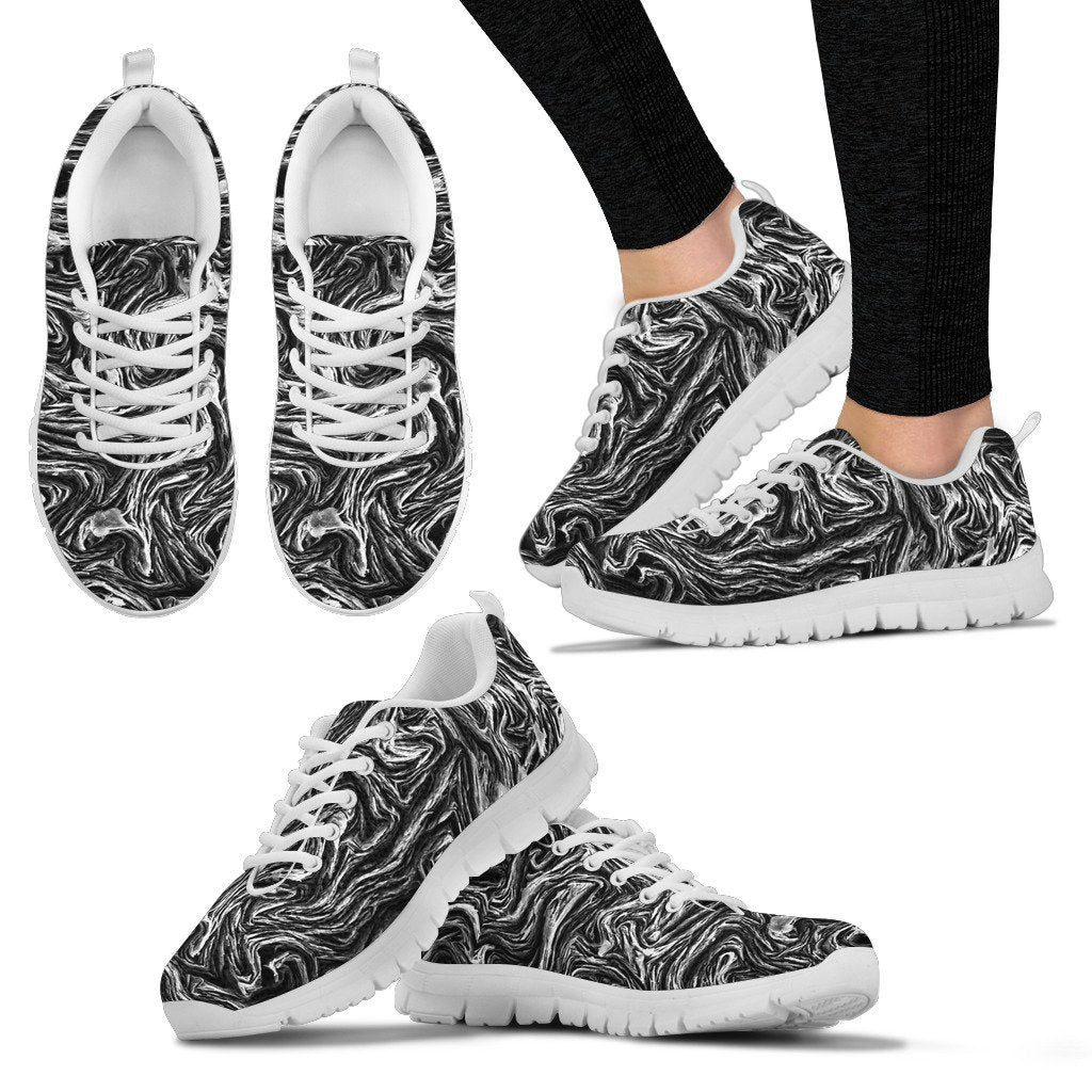 Women's Sneakers-Electro-microscope Image Of Graphite