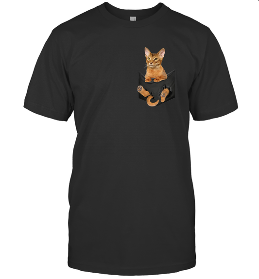 Abyssinian cat in your pocket unisex shirt gift for cats lovers owners