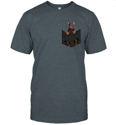 Doberman pinscher in your pocket unisex shirt gift for dogs lovers owners