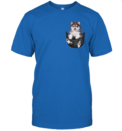 Husky in your pocket unisex shirt gift for dogs lovers owners