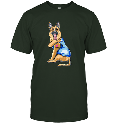 I Love Mom German Shepherd Shirt Mother's Day Gift Dogs Lover Owner T-Shirt